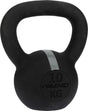 Avento kettlebell - 10 kg - gietijzer - zwart grijs