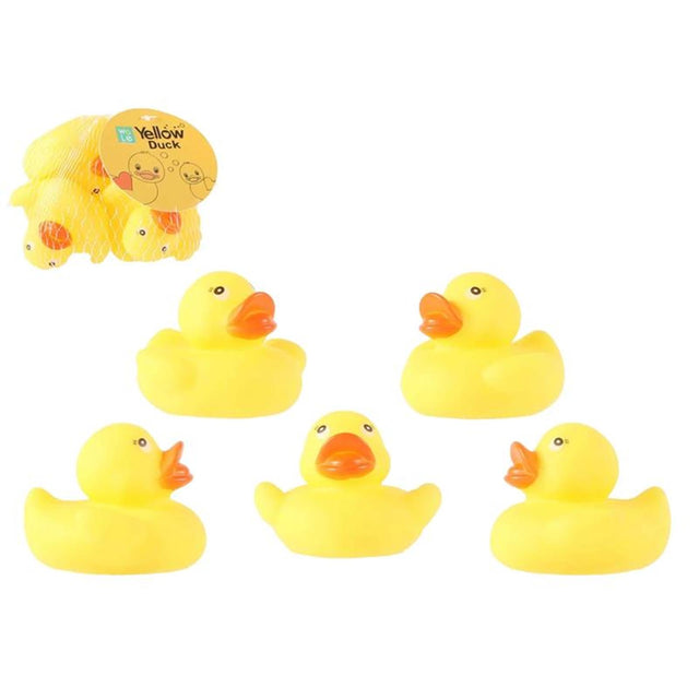 Kaczki gumowe 5,5cm, 5 sztuk w siatce