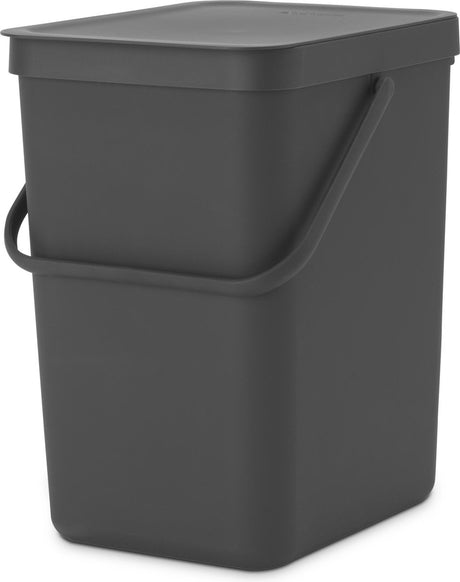 Kosz na śmieci sort go Brabantia - 25 litrów - ciemnoszary