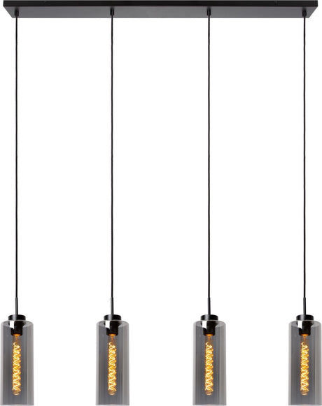 Lucide bruno - lampa wisząca - 4xe27 - fumé