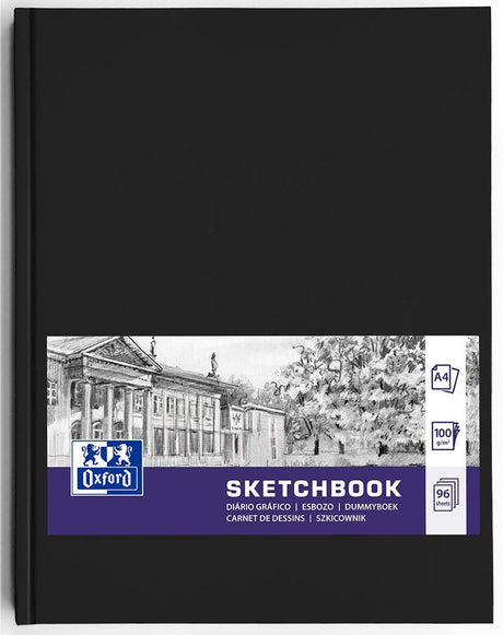 Szkicownik Oxford - a4 - 96 kartek - papier 100g - twarda okładka - kolor czarny