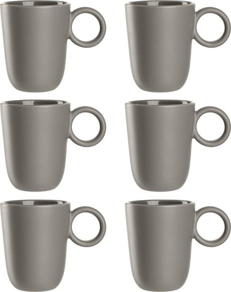 Kubek Leonardo Roma 400ml taupe - zestaw 6 sztuk
