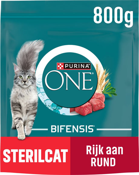Purina one sterilcat - karma dla kotów - pszenica wołowa - 4 x 800 g