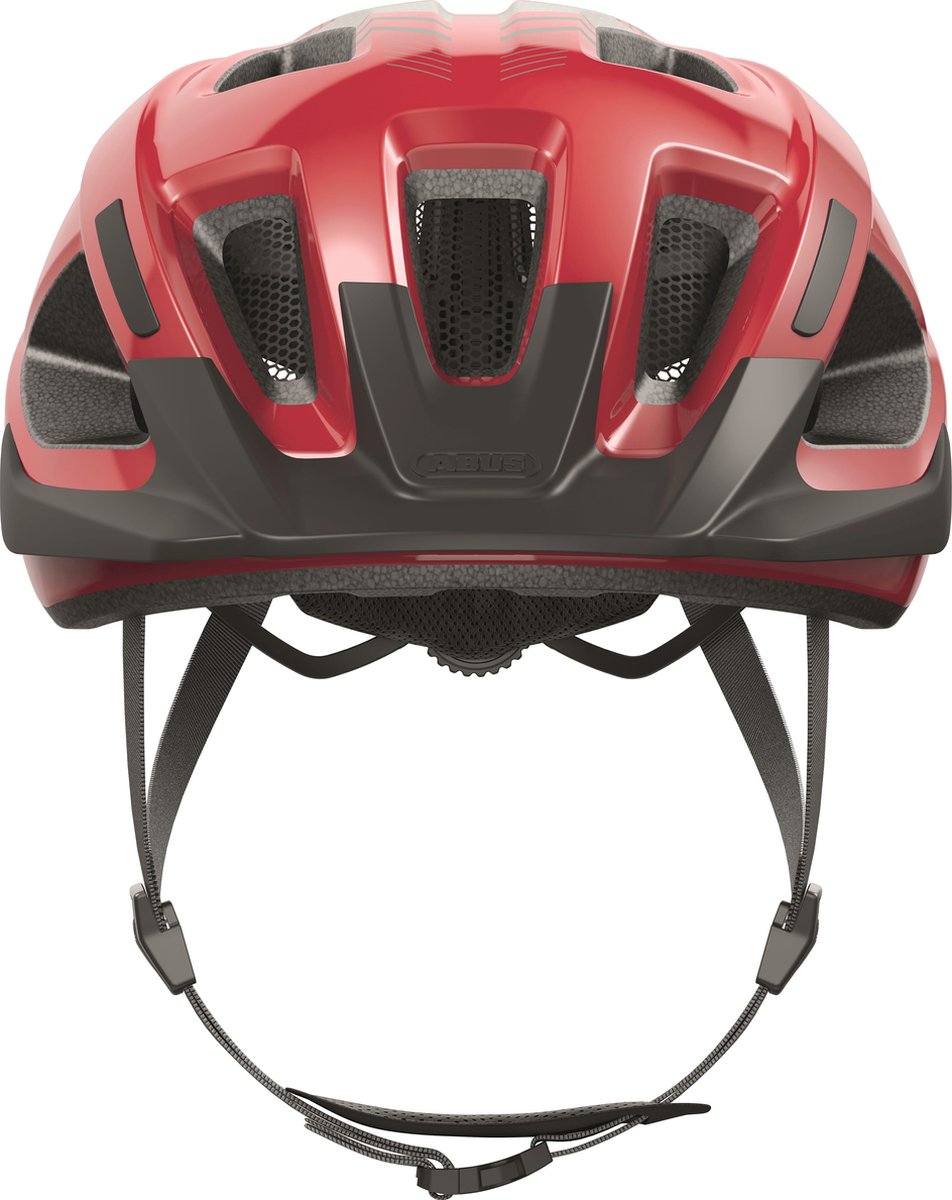 Kask rowerowy Abus aduro 3.0 blaze czerwony l - 58-62 cm - czerwony - nadaje się do użytku na rowerach elektrycznych - rowerach miejskich - 320 g