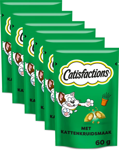 Catisfactions przysmaki dla kotów - przekąski z kocimiętką - kocimiętka - 6x60g
