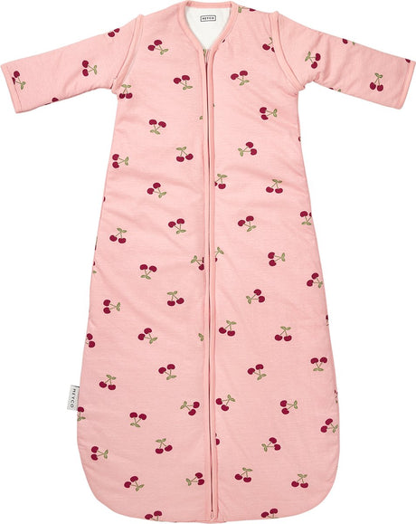 Meyco baby cherry baby slaapzak met afritsbare mouwen - soft rose - 90cm - 2.5 tog