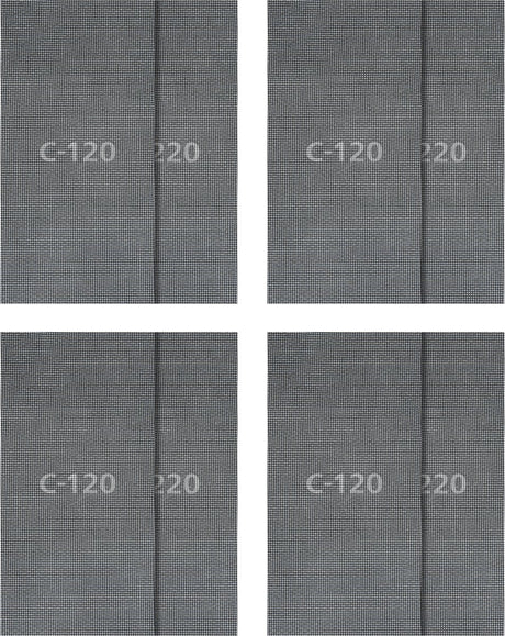 Wolfcraft - 16-częściowy zestaw siatek szlifierskich do płyt gipsowo-kartonowych - 115 x 280 mm - ziarnistość 120 + 220 - 8644000