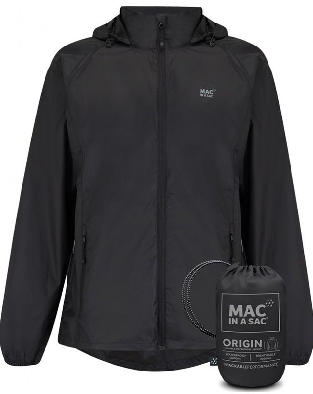 Mac in a sac origin 2 regenjas unisex - zwart - maat xxl