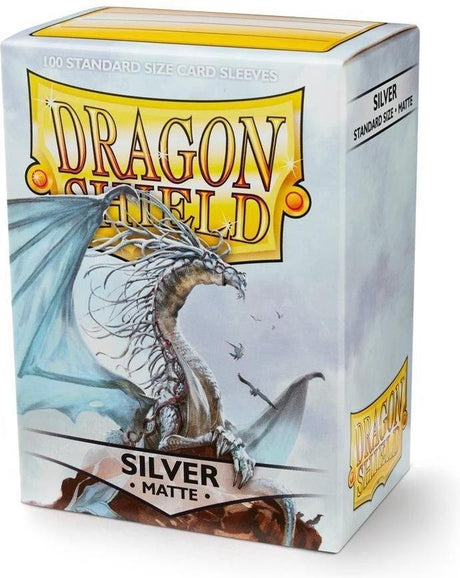 Dragonshield dragon shield - koszulki na karty w standardowym rozmiarze, srebrne matowe 100x