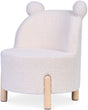 Childhome teddy kinderstoeltje - stoel voor kinderen in zachte teddystof met berenoortjes - frame van berkenhout - past bij de teddy wieg en kindertafel - voor kinderen vanaf 18 maanden - 45 x 45 x 56 cm - ecru naturel