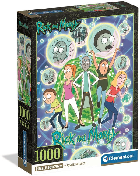 Puzzle Clementoni Rick Morty 1000 elementów dla dorosłych.