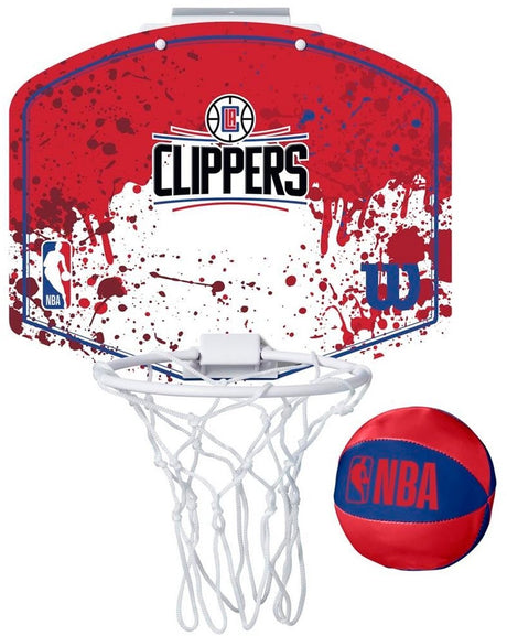 Zestaw miniobręczników NBA Wilson Team z piłką i minikoszykiem, wielokolorowy