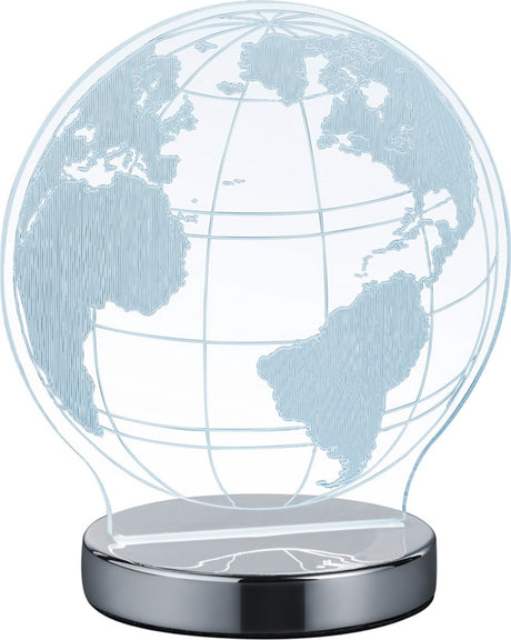 Rl Live Your Light Reality Globe - lampa stołowa - chrom - w komplecie. 1x SMD 7 W - włącznik sznurkowy - regulowana barwa światła - nie nadaje się do ściemniania