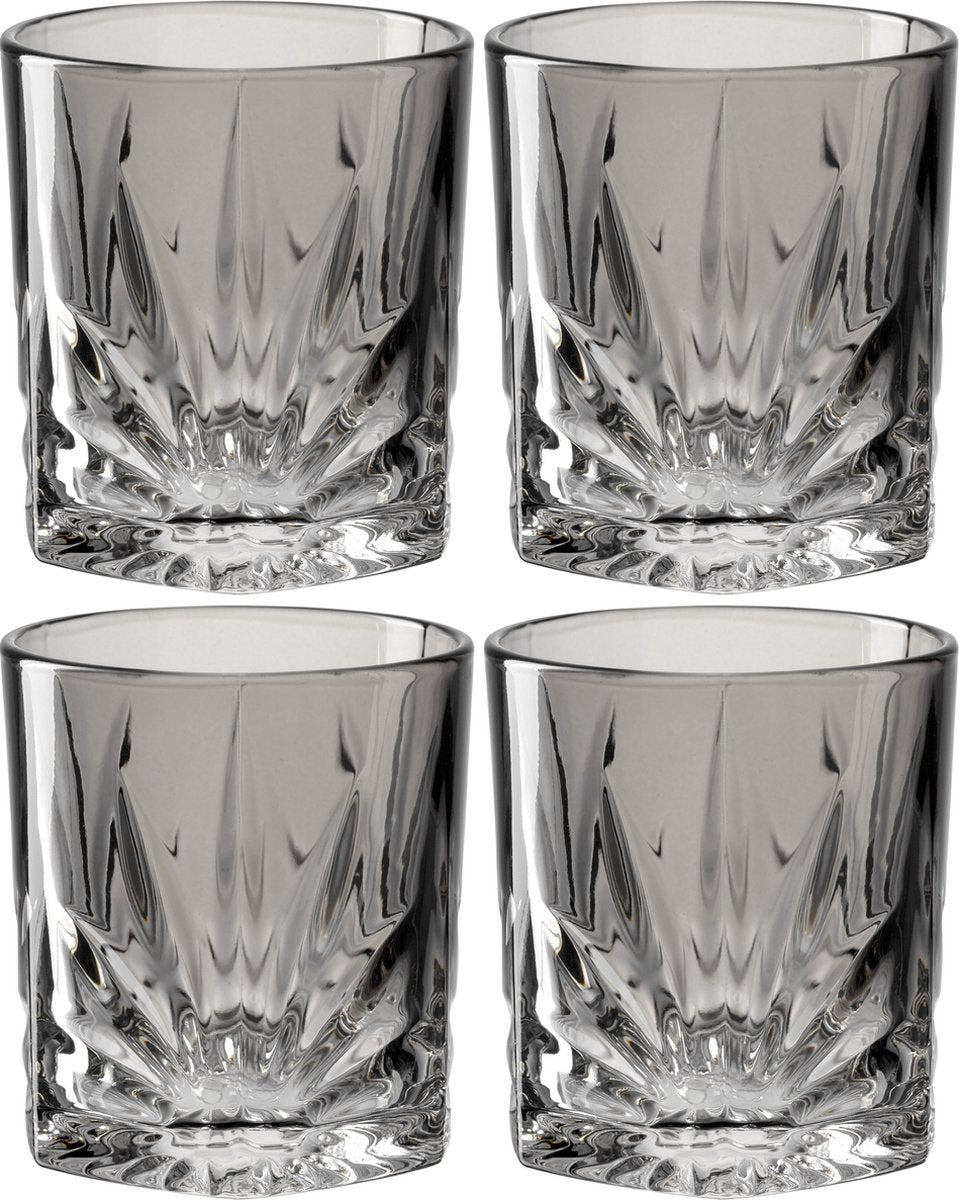 Szklanka do whisky Leonardo 330ml szare capri - zestaw 4 szt