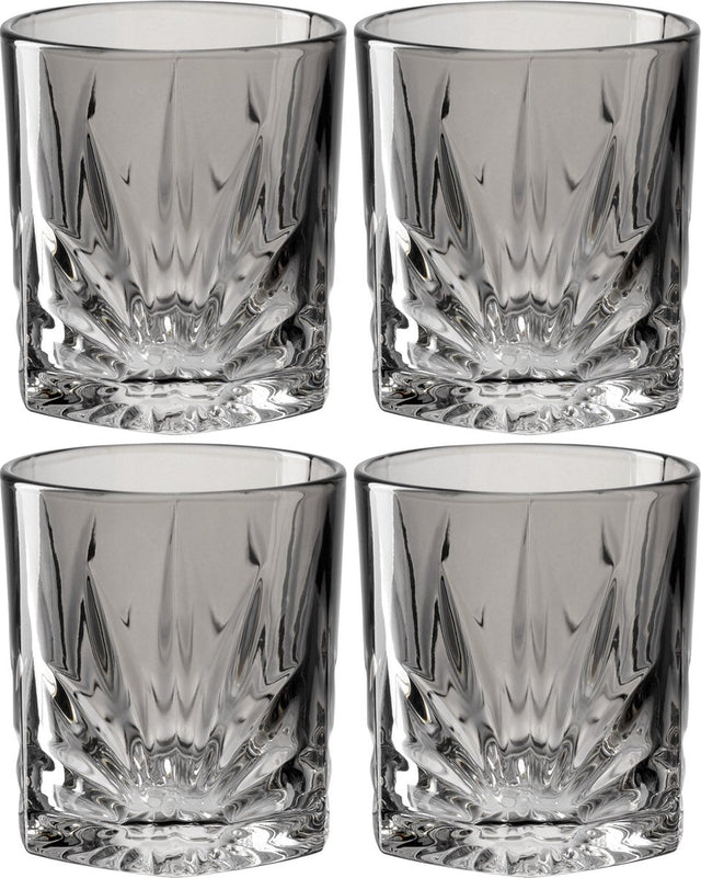 Szklanka do whisky Leonardo 330ml szare capri - zestaw 4 szt