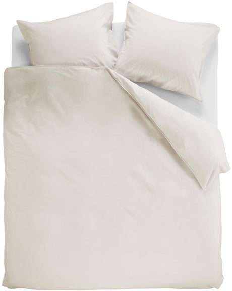 Ambiante cotton uni dekbedovertrek - tweepersoons - 200x200 220 - gebroken wit