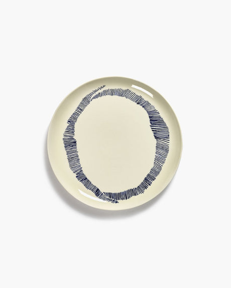 Serax - uczta ottolenghi - talerz l - biało-niebieski - 26 ø - 2 sztuki