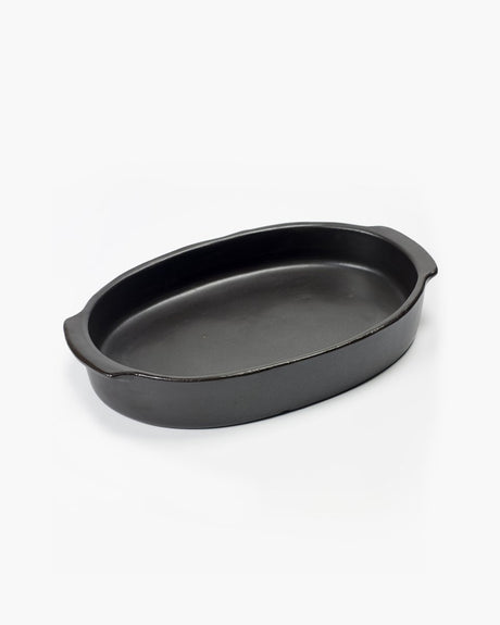 Serax - pascale naessens pure - owalne naczynie do pieczenia l - czarne -