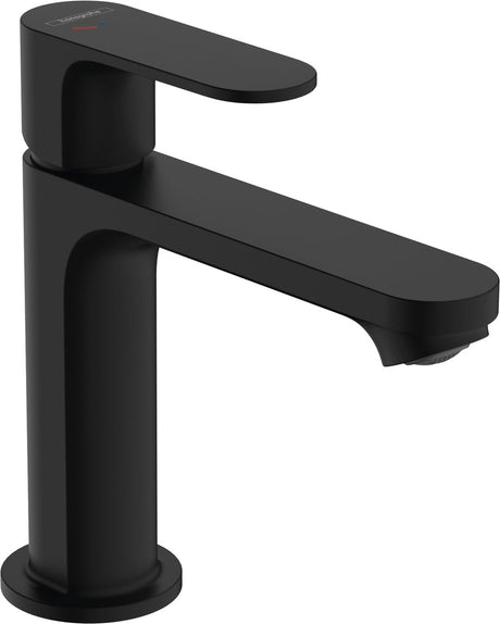 Hansgrohe rebris s - bateria umywalkowa - obsługa jednouchwytowa - zimny start oszczędność energii - ecosmart+ oszczędzanie wody - z korkiem - rozmiar 110 mm - czarny mat