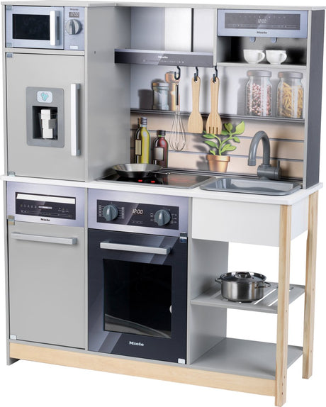 Klein Toys Miele drewniana zabawka kuchenna - w zestawie. dopasowane akcesoria, efekty świetlne i dźwiękowe - wielokolorowe