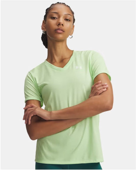 Męska koszulka sportowa Under Armour UA HG Armor Comp SS-Blu – granatowy – biały