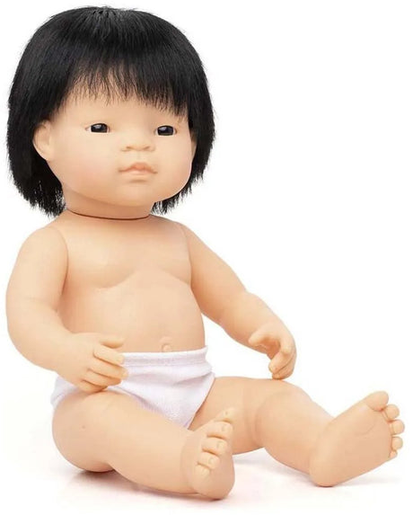 Lalka Miniland - Azjatycka lalka chłopiec 38 cm - o zapachu wanilii - 10 miesięcy