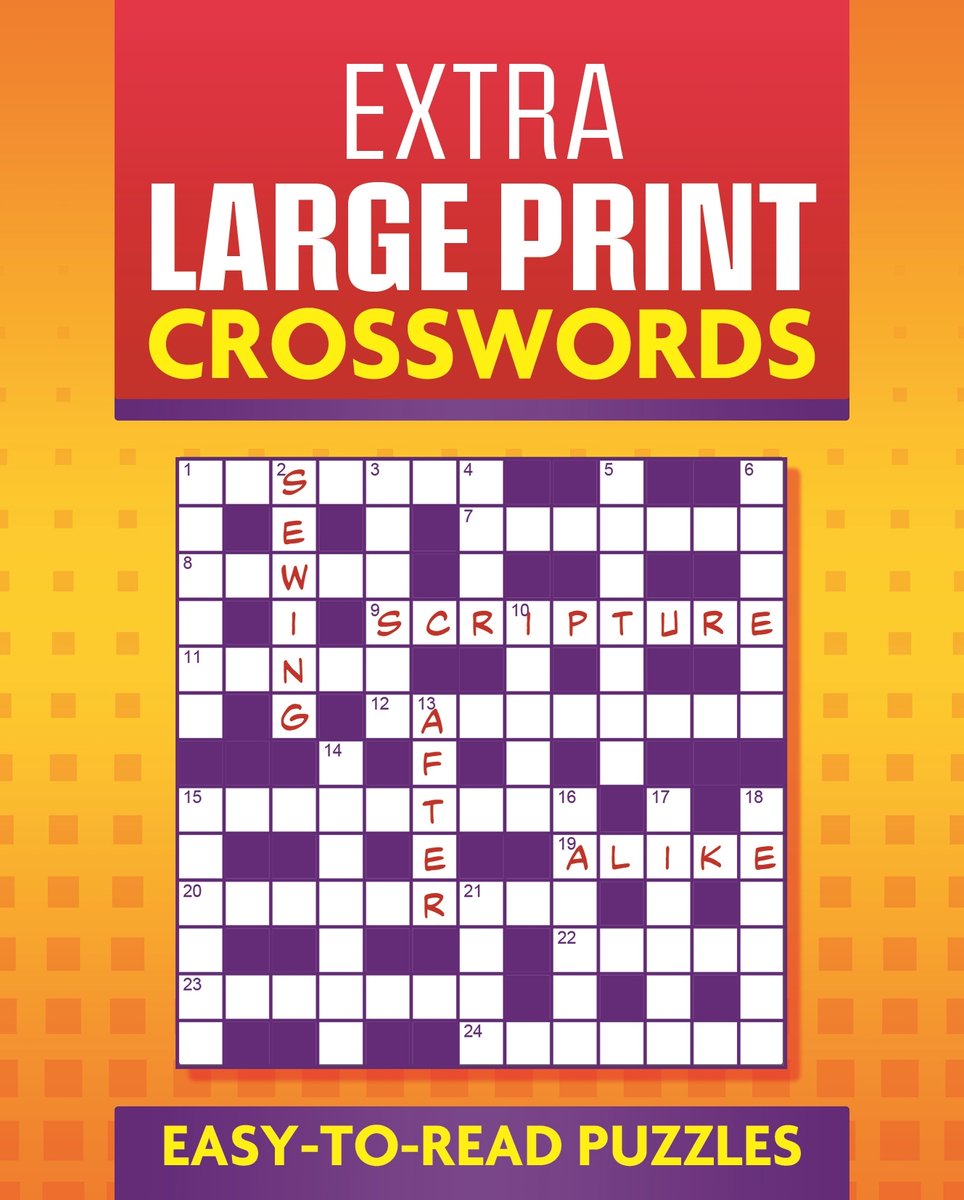 Extra large print crosswords