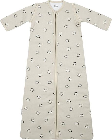 Śpiworek dziecięcy Meyco Baby Penguin z odpinanymi rękawami - miękki piasek - 110 cm - 2,5 tog