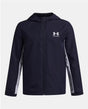 Under armour ua b rival wvn jacket-blu jongens sportshirt - midnight navy - wit 152