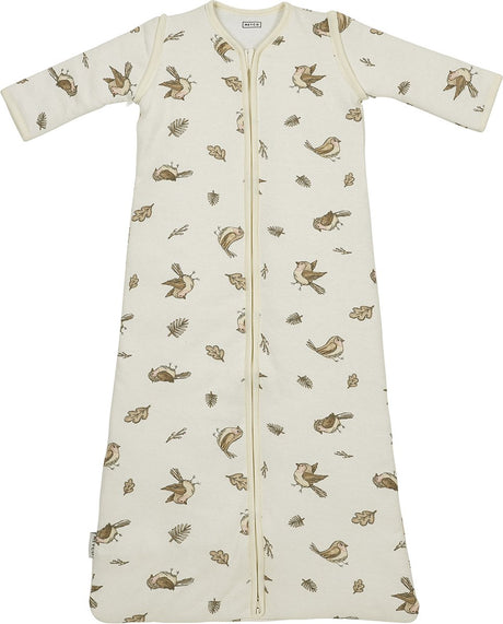 Śpiworek dziecięcy Meyco Baby Robin z odpinanymi rękawami - wielokolorowy - 60 cm - 2,5 tog