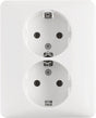 Peha standard contactdoos inbouw - 2-voudig - randaarde - polarwit