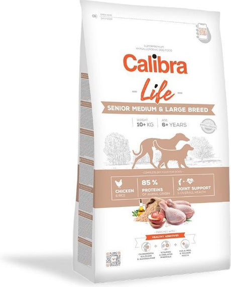 Calibra dog life senior, kurczak średnich i dużych ras, 12 kg