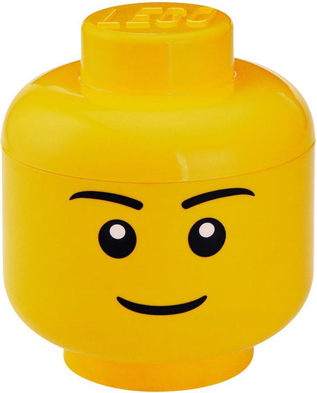 Pudełko do przechowywania Lego Iconic Head Boy 24 cm, żółte -