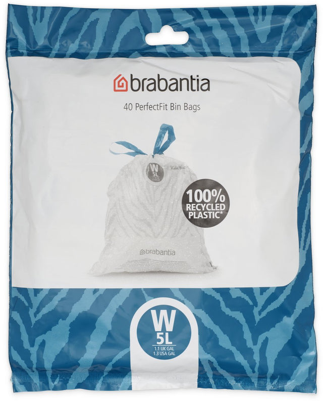 Worki na śmieci Brabantia Perfectfit - 5 l - kod w - 40 sztuk