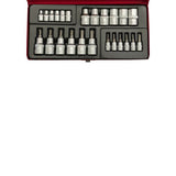 Zestaw nasadek+bitów 25 szt. 1 4 +1 2 torx*