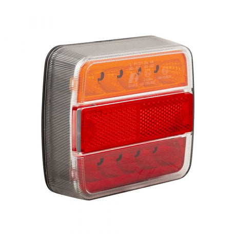 Lampa tylna podwozia przyczepy 10x10cm. kolor diody