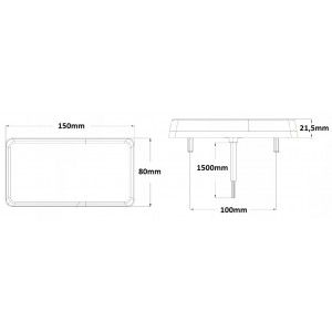 Lampa tylna LED podstawowa 150x80x21,5 mm.