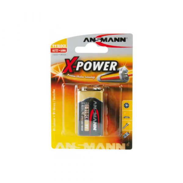 Bateria alkaliczna X-power 9 V.