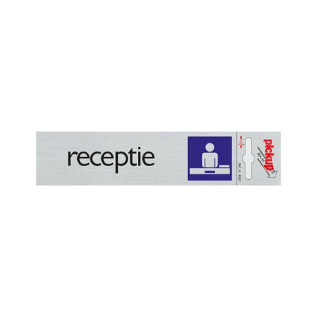 Tabliczka recepcyjna aluminiowa - 165x44 mm samoprzylepna.