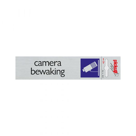 Aluminiowa tablica monitorująca kamerę - 165x44 mm samoprzylepna.