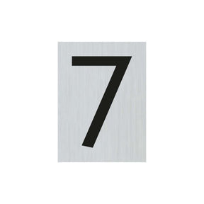 Tabliczka aluminiowa numer 7 - 44x60 mm samoprzylepna.