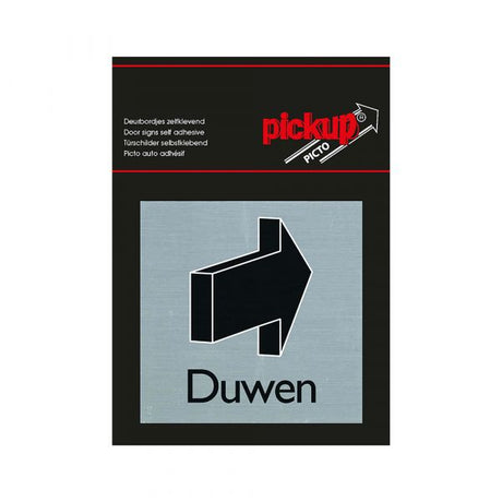 Aluminiowy znak push - 80x80 mm samoprzylepny.