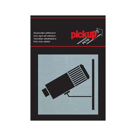 Aluminiowa tablica monitorująca kamerę - 80x80 mm samoprzylepna.