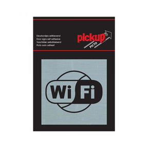 Aluminiowy znak WiFi - 80x80 mm samoprzylepny.