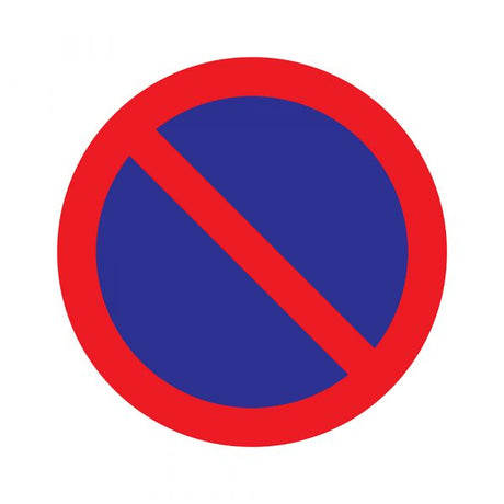Naklejka zakazu parkowania - okrągła 200 mm.
