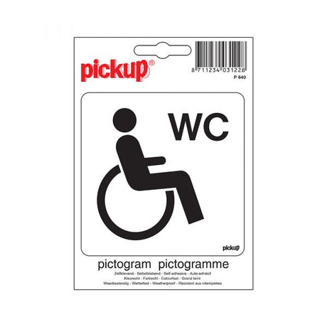Naklejka na toaletę dla niepełnosprawnych - 100x100 mm.