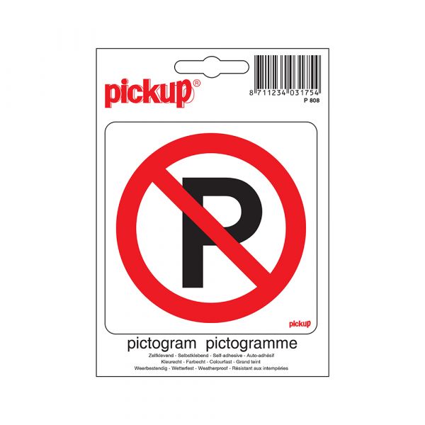 Brak naklejki parkingowej - 100x100 mm.