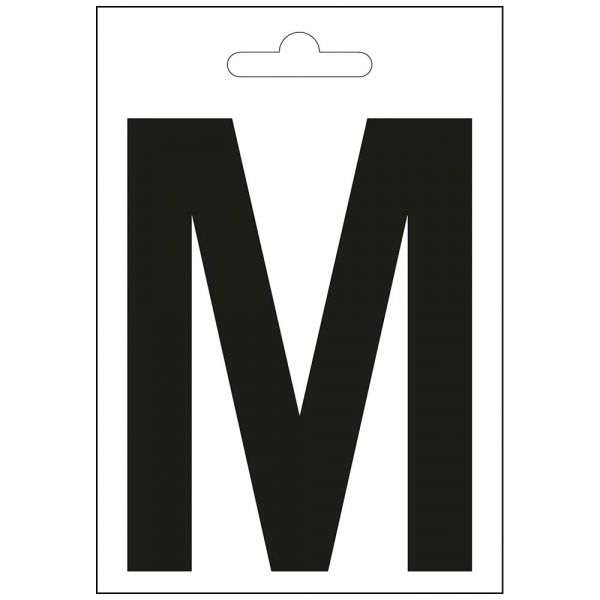 Litera morska m czarna 100 mm.