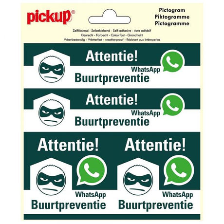 Naklejka WhatsApp zegarek sąsiedzki - 150x150 mm 4 sztuki.