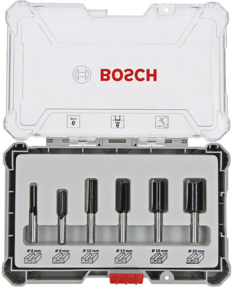 Zestaw 6-częściowych frezów do rowków Bosch, trzpień 6 mm - 2607017465